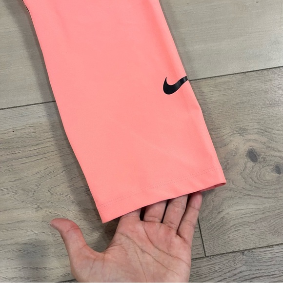Nike Womens Power Victory Tight Fit Training Running Leggings Pink Black - Picture 8 of 16